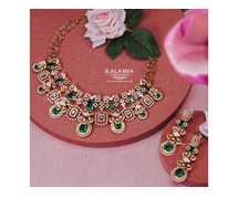 Unique Diamond Necklace designs and collection at Kalasha Fine Jewels Hyderabad