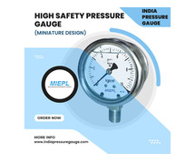 High Safety Pressure Gauge - Miniature Design | India Pressure Gauge