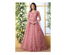 Get Pink Anarkali Suit Online at 70% off