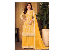 Get Yellow Plazo Dress Online at 81% off - Mirraw