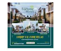 Explore Vedansha's Fortune Homes: Premium 3BHK and 4BHK Duplex Villas with Home Theater in Kurnool