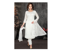 Get White Salwar Suit For Women at 40% off - Mirraw