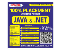 Placement  Assistance Program On Java Developer & Dot Net - NareshIT