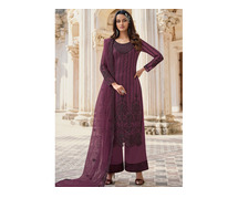 Get Purple Punjabi Suit Design at 85% off - Mirraw