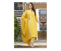 Get Yellow Designer Suit For Women - Mirraw
