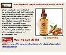 The Unique Hair Serum Manufacturer & Bulk Exporter