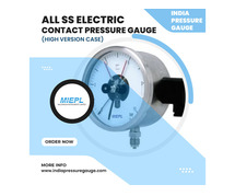 All Ss Electric Contact Pressure Gauge - High Version Case | India Pressure Gauge