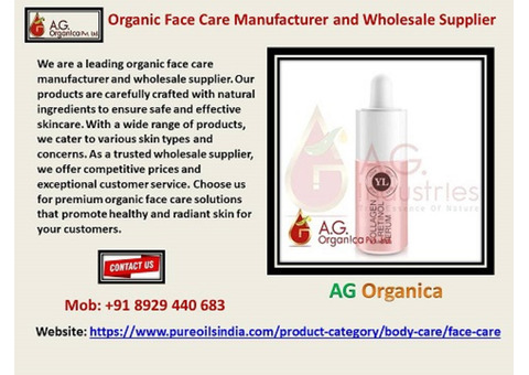 Organic Face Care Manufacturer and Wholesale Supplier