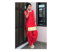 Buy Red Patiala Suit Design Online - Ethnic Wear