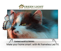 Frameless latest version android led TV: Green Light
