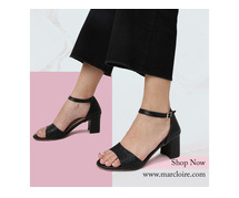 Black Block Heels for Women | Marcloire