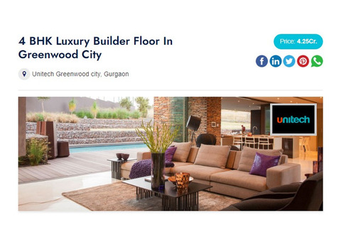 4 BHK Builder Floor for Sale In Greenwood City Gurgaon