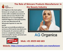 The Role of Skincare Products Manufacturer in the Beauty Industry