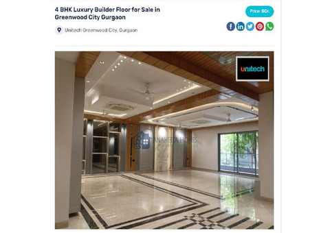 4 BHK Luxury Builder Floor For Sale In Greenwood City Gurgaon