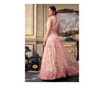 Get Pink Anarkali Suit Online at 72% off - Mirraw