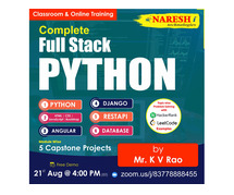 Free Demo On Full Stack PYTHON by Mr. K.V.Rao Course in NareshIT