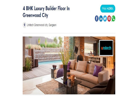 4 BHK Builder Floor for Sale In Greenwood City