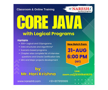 Free Demo On Core Java by Mr. Hari Krishna in NareshIT