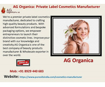 AG Organica Private Label Cosmetics Manufacturer