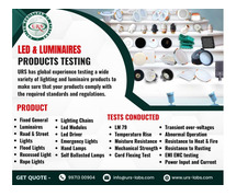 Lighting and Luminaries Product Testing in Mumbai