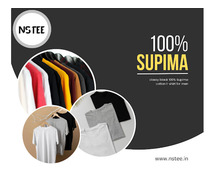 Classy Black 100% Supima Cotton T-shirt online in India