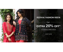 Festival Fashion Fiesta Get Extra 20% OFF On Rs. 5000 Or Above