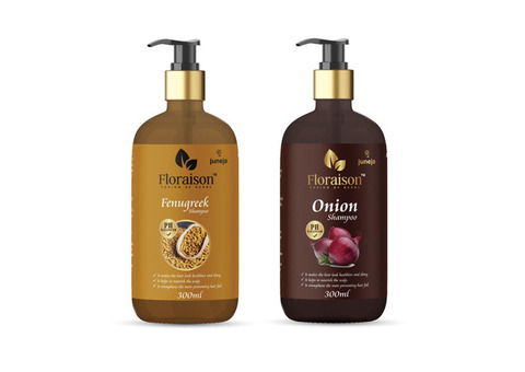 Naturally Tackle Hairfall with Floraison Ayurvedic Fenugreek Seeds & Onion Shampoo Combo
