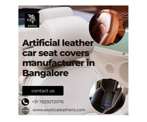 Artificial leather car seat covers manufacturer in Bangalore