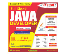 Best institute for Full stack java developer Training