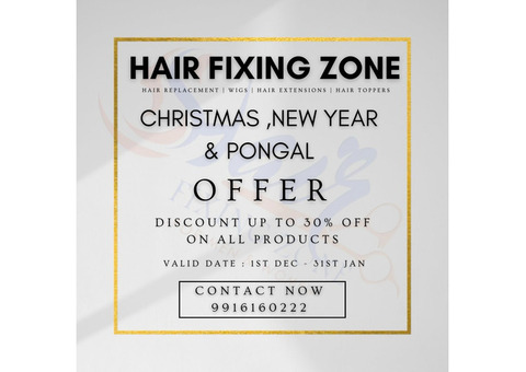 Get Discount up to 30% Off on Human Hair Patches and Wigs