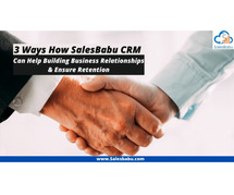 Three Ways How SalesBabu CRM Can Help Building Business Relationships and Ensure Retention