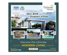 Explore Vedansha's Fortune Homes: Premium 3BHK and 4BHK Duplex Villas with Home Theater in Kurnool