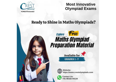 Free Math Olympiad Study Material for class KG to 7th grade