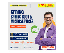 Free Demo On Spring , Spring Boot & Micro Services Course in Hyderabad