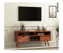 Revamp your entertainment area! 65% off TV units at Wooden Street's New Year Sale.