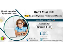 Free English Olympiad Study Material for class KG to 10th grade