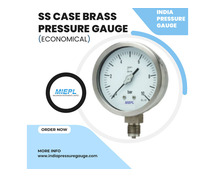 SS Case Brass Pressure Gauge - Economical | India Pressure Gauge