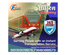 Falcon Emergency Train Ambulance Service in Kolkata provides the bed to bed transfer