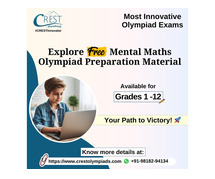 Free Mental Math Olympiad Study Material for class KG to 10th grade