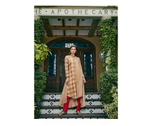 Buy Now: Trendsetting Style - Chanderi Zari Checks Dress & Poly Silk Pants