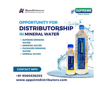 Mineral Water Distributorship Opportunity in India