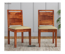 Buy Veronica Dining Chairs - Set of 2 (Honey Finish) Online From Wooden Street