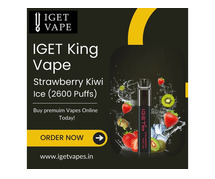 Buy IGET King Vape – Strawberry Kiwi Ice (2600 Puffs) in India