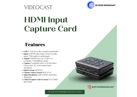 Use HDMI Input Capture Card for video source
