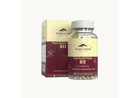 Rasayanam Organic Plant-Based Vitamin B12 Capsules