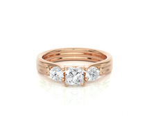 Elegant Majesty: Princess-Cut Moissanite Rings Collection