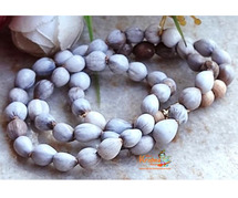 Vaijayanti Seeds Mala 54+1 Beads in Silver