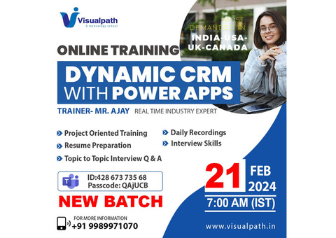 Dynamics CRM with Power Apps Online Training New Batch