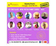 Join 1st free Class of Jyotish Pandit Course 2024 - Tonight at 8:30 PM IST (Saturday)