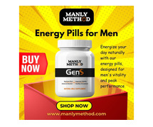 Natural Male Supplement Capsules - Energy Pills for Men